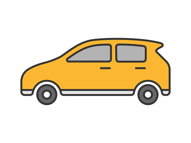 一辆普通汽车的插图。图片下载
