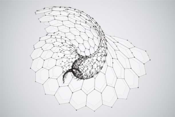 三维背景波点几何舞蹈图片下载