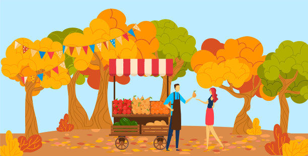 秋人卖食品街买卖健康图片下载