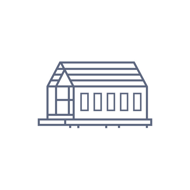 谷仓房线标志-村舍或木房图片下载