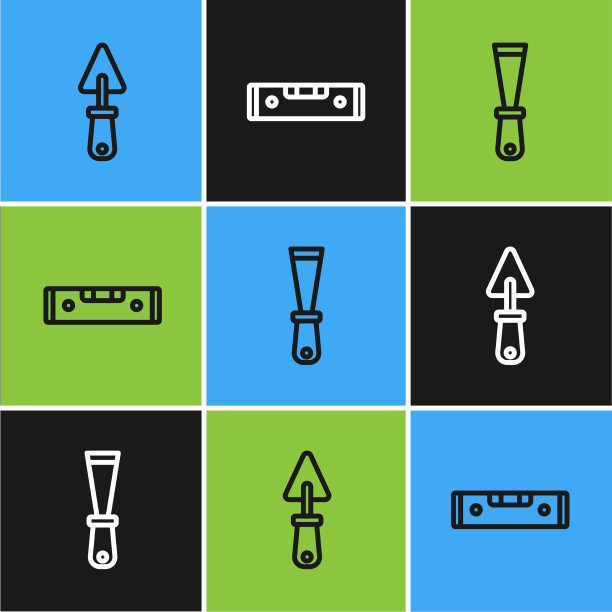 定线镘刀和油灰刀施工图片下载