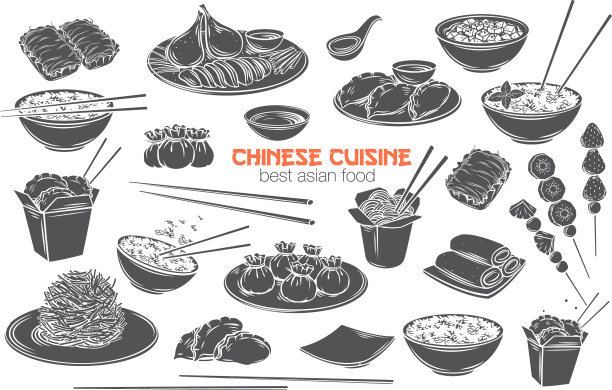 中国菜单色图标集图片下载