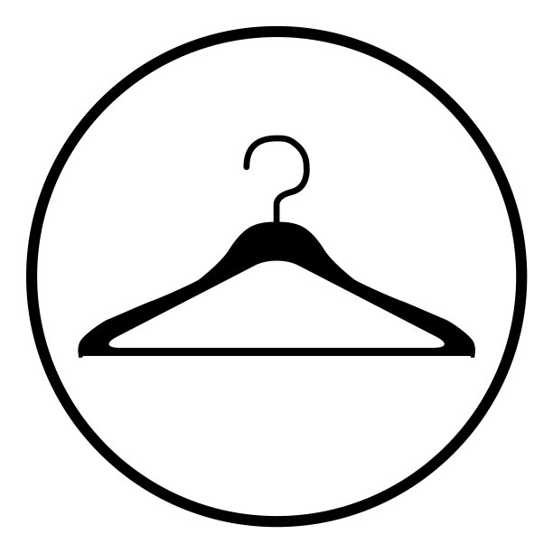 衣架上的现代图标孤立的白色图片下载