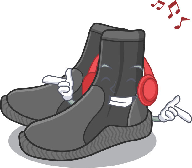 一款漫画设计风格的潜水靴图片下载