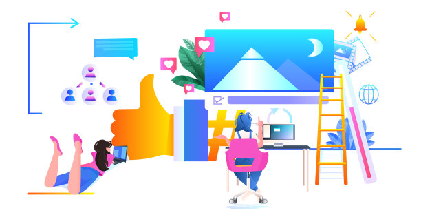 人们使用数字设备社交媒体网络图片下载