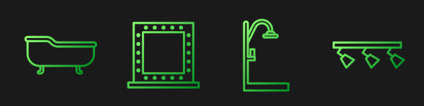 设行淋浴浴缸化妆镜用图片下载