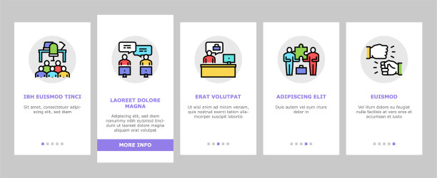 共同工作服务上的图标集图片下载