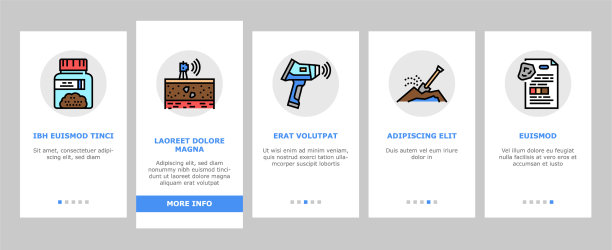 地质研究上的图标集图片下载