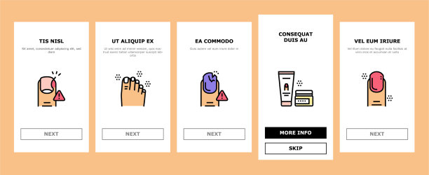 美甲和足疗上的图标设置图片下载