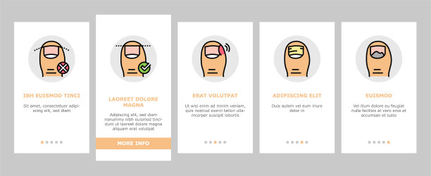 嵌顿指甲疾病的图标设置图片下载