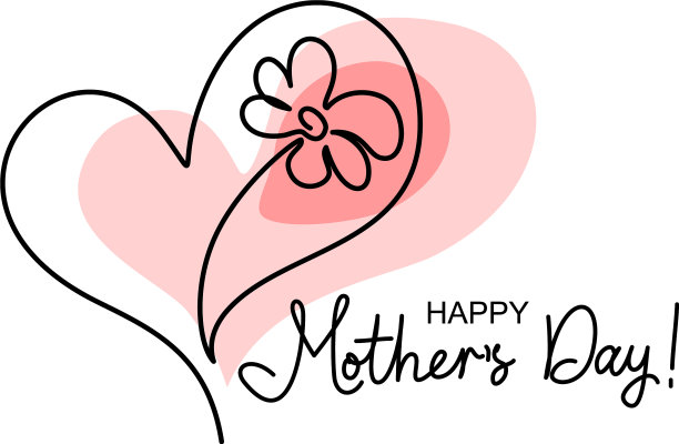 母亲节快乐卡片里面的花朵是心中的象征图片下载
