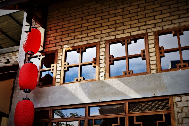 窗户和灯笼图片下载
