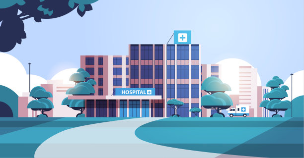 城市背景与医院建筑和图片下载