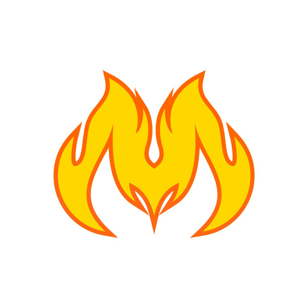 抽象火字母m标志图标图片下载