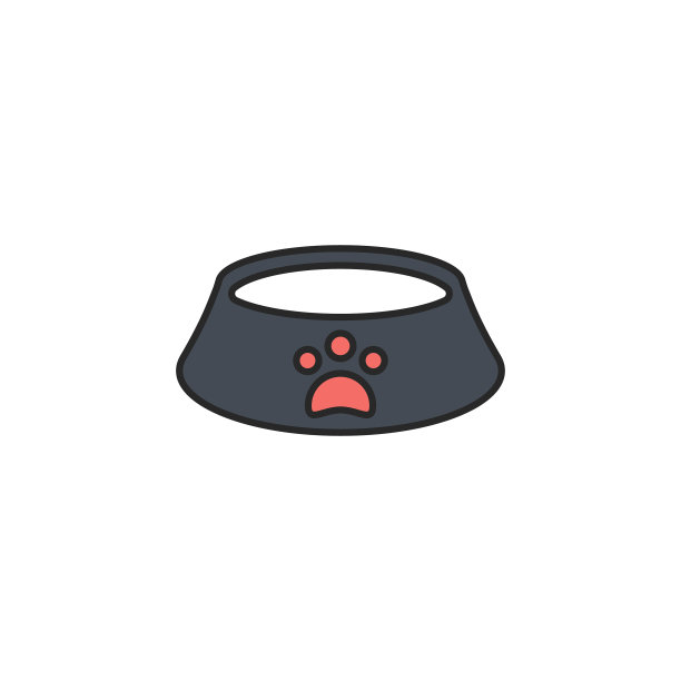 宠物食品碗猫或狗的图标隔离上图片下载