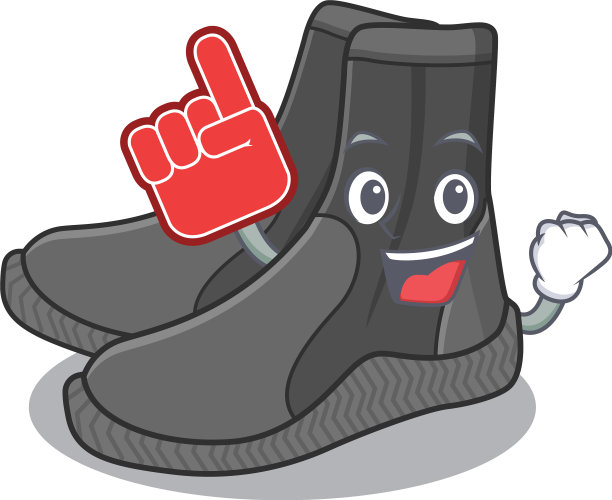 潜水靴在卡通图片设计与泡沫图片下载