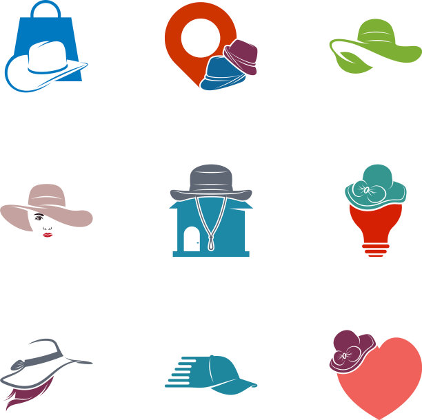 集帽子标志设计创意帽子标志设计图片下载