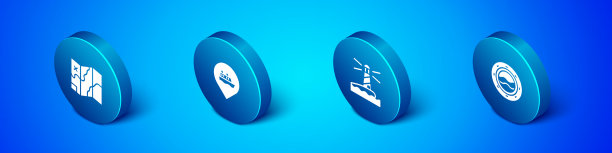 设置等距折叠地图灯塔船图片下载