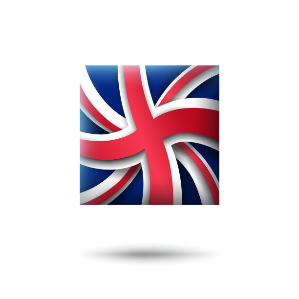 方形的英国国旗图标图片下载