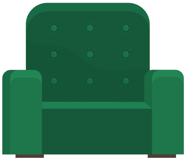 复古的绿色扶手椅客厅图片下载