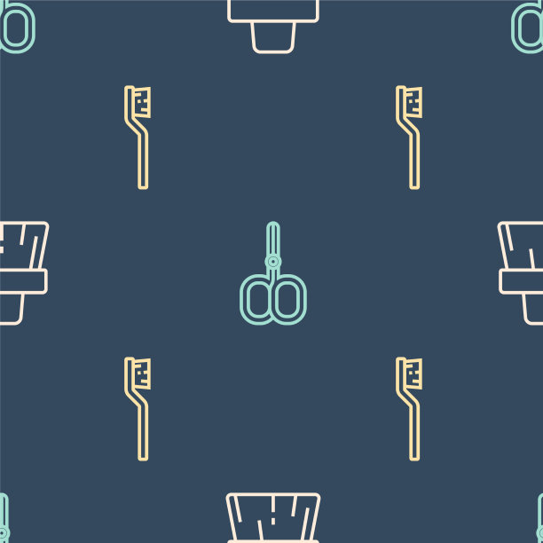 套线柄、扫帚、牙刷和钉子图片下载