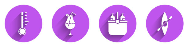 设置气象温度计鸡尾酒和酒精图片下载