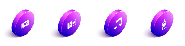 设置等距信封与情人节心图片下载