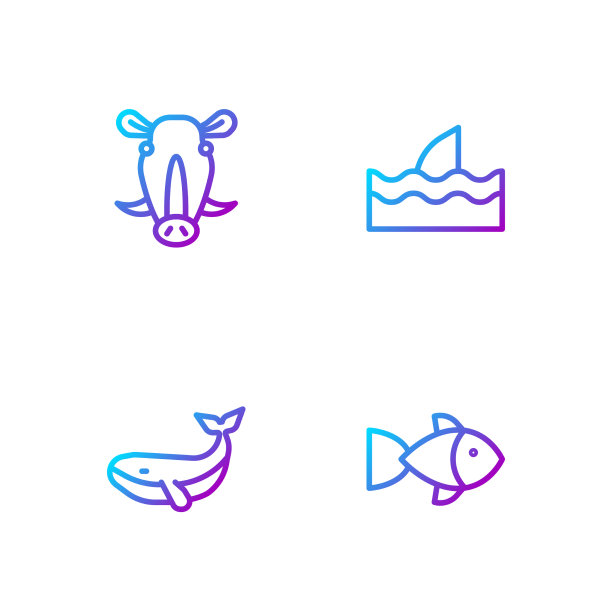 放线鱼鲸鱼野猪头和鱼翅图片下载