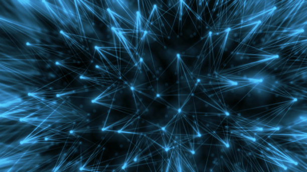 光滑的技术表面像蒲公英。丛式连接线和点。图片下载