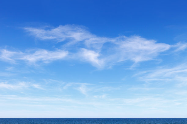 美丽的蓝天和白色的卷云图片下载