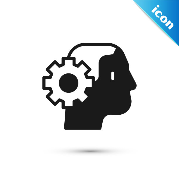 灰色人形机器人图标隔离在白色图片下载