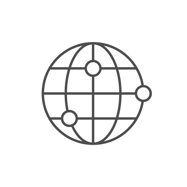 世界位置线轮廓图标图片下载