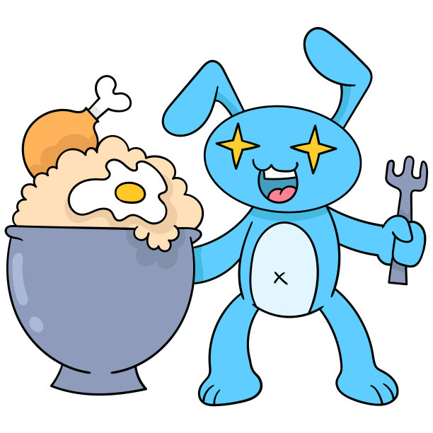 兔子很惊讶，很高兴被油炸图片下载