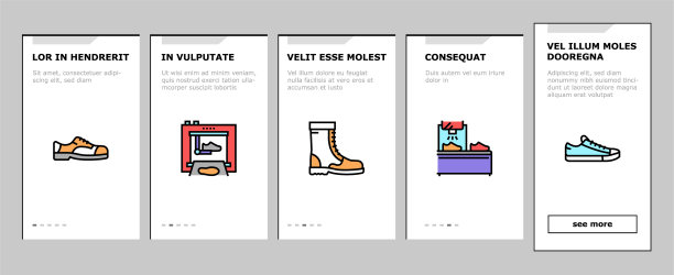 鞋修理服务上的图标设置图片下载