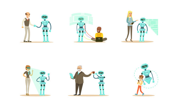 工程师制造和编程机器人设置机器人图片下载