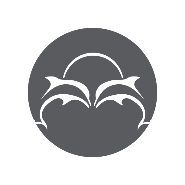 海豚标志模板海豚跳跃标志图片下载