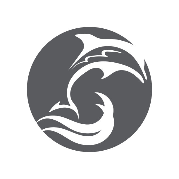 海豚标志模板海豚跳跃标志图片下载