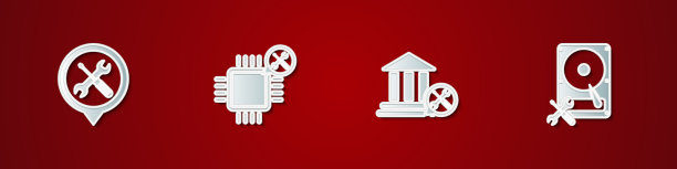 设置位置服务处理器银行大楼和图片下载