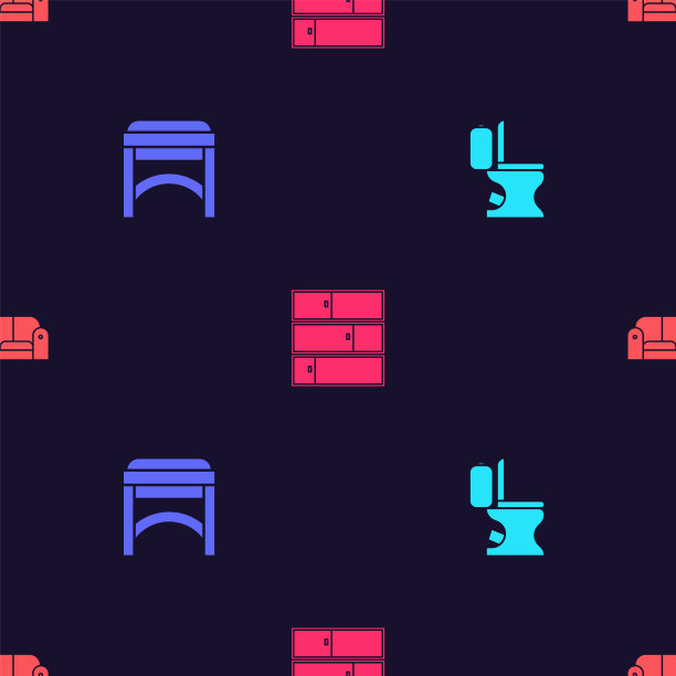 将马桶、椅架和沙发无缝设置图片下载