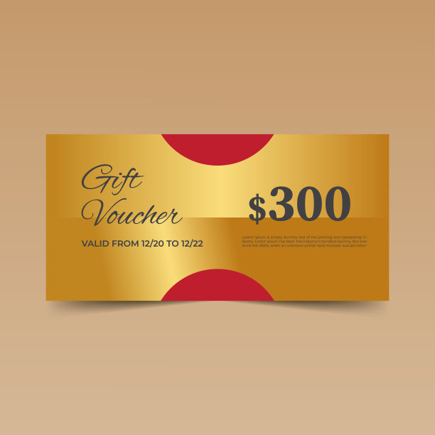 金礼券设计模板图片下载