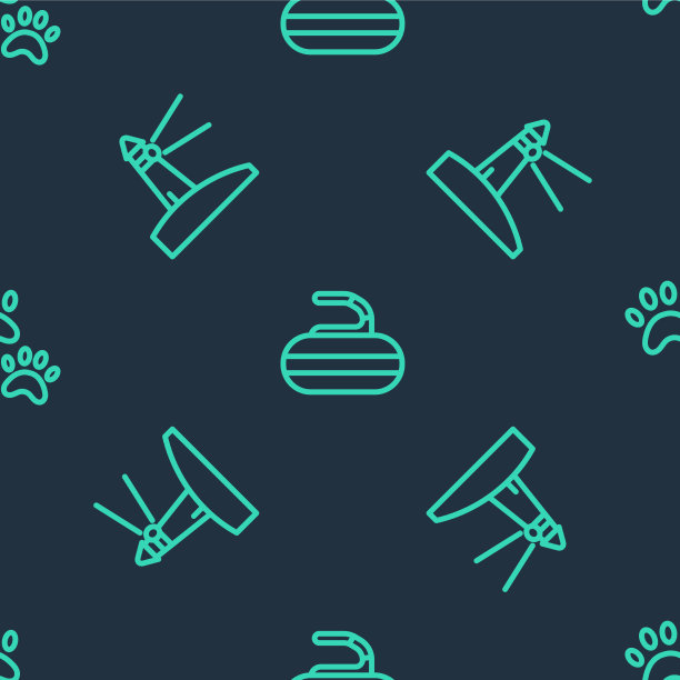 为卷曲的灯塔和爪子设置线石图片下载