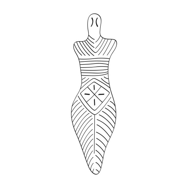 具有仪式拟人化象征的图标图片下载