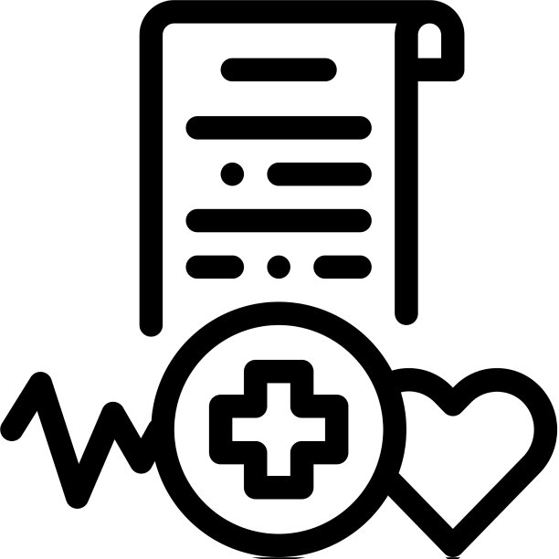 医疗许可证线性图标标志图片下载