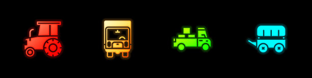 设牵引车运送货车和狂野西部图片下载