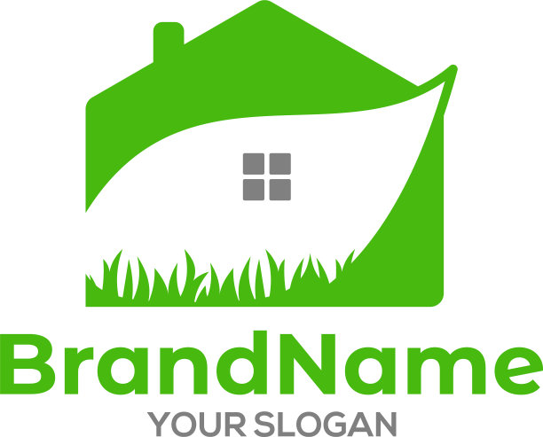 家草叶标志设计图片下载