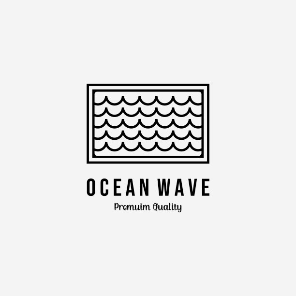 极简会徽冲浪波浪标志图标线图片下载