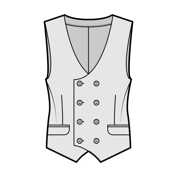 双排扣背心马甲技术时尚图片下载