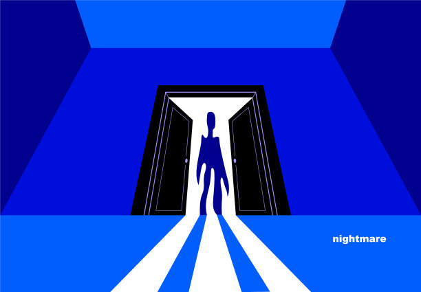 噩梦怪物进入黑暗的房间卧室图片下载