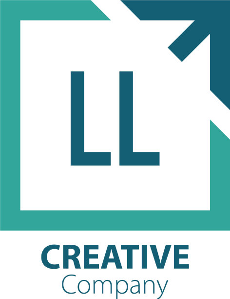 首字母ll创意出盒标志设计图片下载