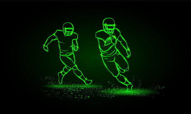 美国橄榄球运动员在比赛中失去了对手图片下载